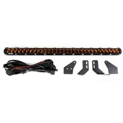 Ford F-150 Raptor (2017-2021) - Behind The Grille 30" LED Light Bar - Amber Lens