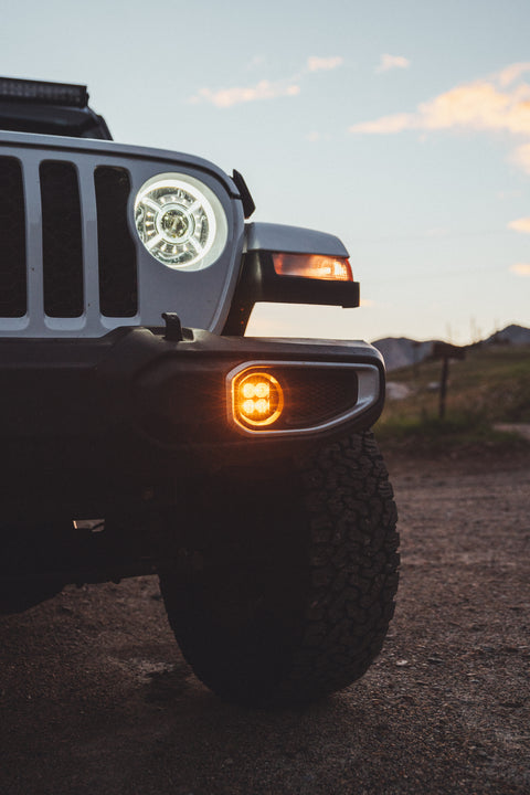 Jeep Gladiator Rubicon LED Fog Light Kit (2018+) - Plastic Bumper