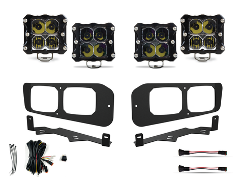 Ford Super-Duty Dual Quattro LED Fog Light Kit (2023+)