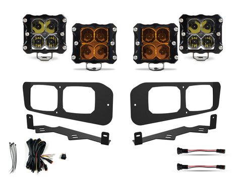 Ford Super-Duty Dual Quattro LED Fog Light Kit (2023+)