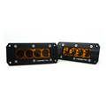 studio shot of a flush mount amber led ba-4 pod light